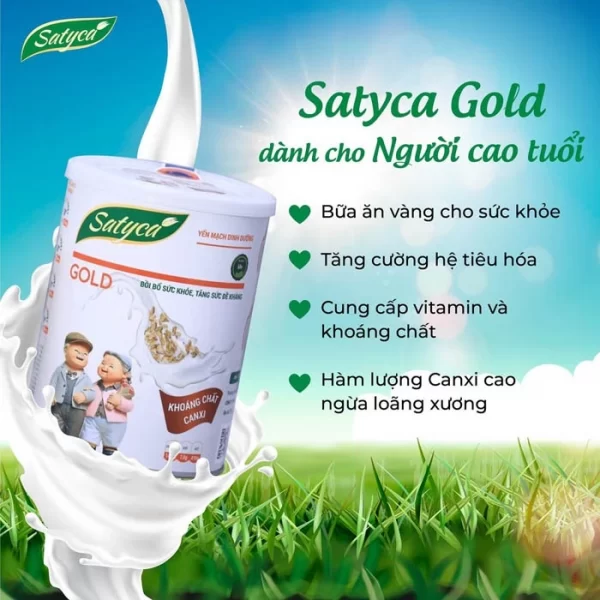 Sữa Satyca Gold 410g - Sữa Dinh Dưỡng Dành Cho Người Mới Ốm Cần Phục Hồi Sức Khỏe, Người Suy Nhược Cơ Thể, Thừa Cân - Hình ảnh 3