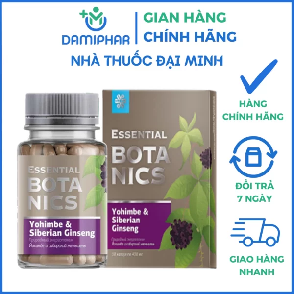 Essential Botanics Yohimbe & Siberian Ginseng Lọ 30 Viên - Hỗ Trợ Tăng Cường Sinh Lý, Tăng Cường Sức Khỏe - Hình ảnh 3