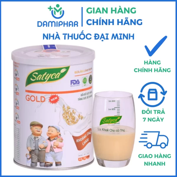 Sữa Satyca Gold 410g - Sữa Dinh Dưỡng Dành Cho Người Mới Ốm Cần Phục Hồi Sức Khỏe, Người Suy Nhược Cơ Thể, Thừa Cân