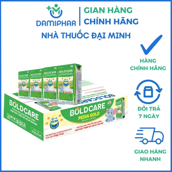 Sữa Pha Sẵn Bold Care Pedia Gold Thùng 48 Hộp 110ml