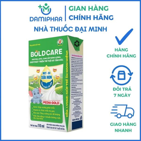 Sữa Pha Sẵn Bold Care Pedia Gold Thùng 48 Hộp 110ml - Hình ảnh 2