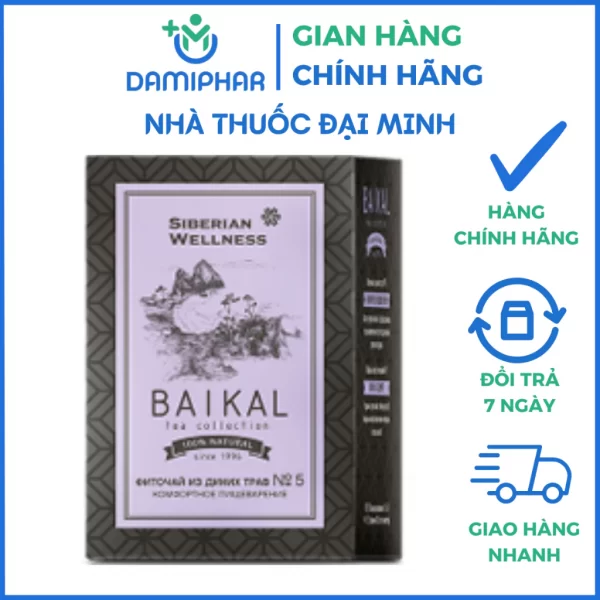 Trà Thảo Mộc Baikal Tea Collection Herbal Tea No5 Hộp 30 Gói - Hỗ Trợ Tiêu Hóa, Thanh Lọc Cơ Thể