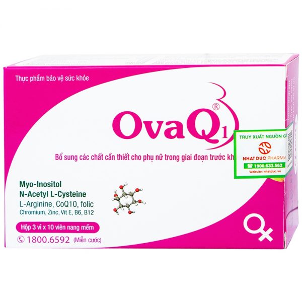 VIÊN UỐNG HỖ TRỢ TĂNG KHẢ NĂNG MANG THAI OVAQ1 MEDIPLANTEX