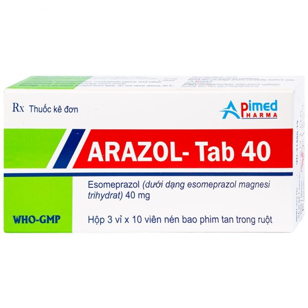 Thuốc Arazol-Tab 40 Apimed hộp 30 viên-  điều trị bệnh trào ngược dạ dày - thực quản