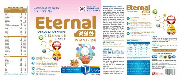 Sữa Eternal Số 1 INFANT Lon 850g (Cho Trẻ 0-12 Tháng) - Hỗ Trợ Tiêu Hóa, Phát Triển Não Bộ - Hình ảnh 2