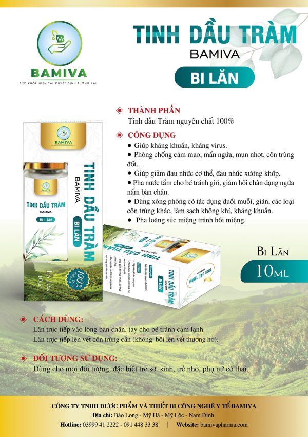 TINH DẦU TRÀM BI LĂN BAMIVA - Hình ảnh 2