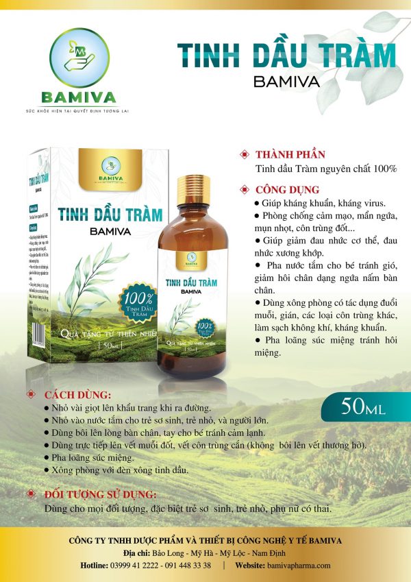 TINH DẦU TRÀM BAMIVA - Hình ảnh 4