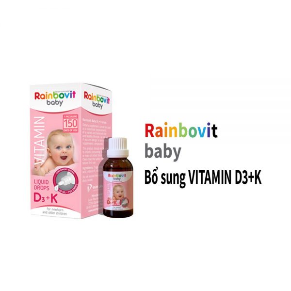 THỰC PHẨM CHỨ NĂNG BỔ SUNG VITAMIN D3 + K RAINBOVIT BABY