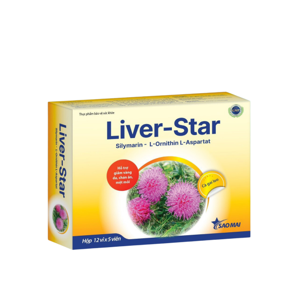 Bổ Gan Liver Star Hộp 60 Viên - Giảm Vàng Da, Chán Ăn, Mệt Mỏi