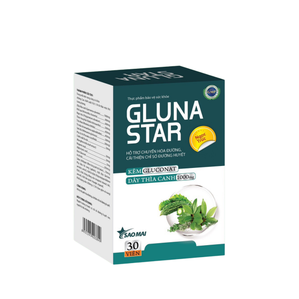 Viên Uống Gluna Star Lọ 30 Viên - Hỗ Trợ Giảm Đường Huyết