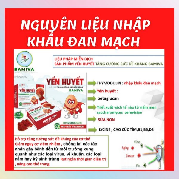 Yến Huyết Tăng Sức Đề Kháng Bamiva Hộp 20 Gói - Hình ảnh 7