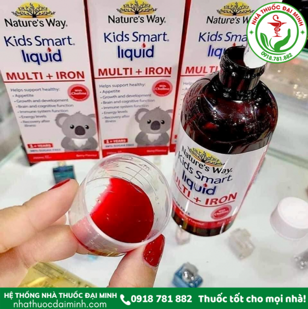 NATURE'S WAY KIDS SMART LIQUID MULTI IRON - BỔ SUNG SẮT VÀ CÁC VI CHẤT CẦN THIẾT CHO TRẺ NHỎ - Hình ảnh 2