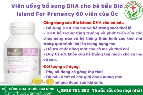 Viên uống bổ sung DHA Bio Island Úc cho bà bầu - Hình ảnh 3