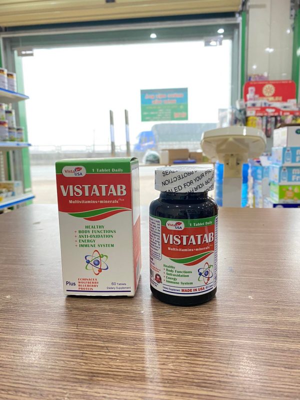 VITAMIN TỔNG HỢP VISTATAB VISTA USA LỌ 60 VIÊN - BỔ SUNG VI CHẤT CHO CƠ THỂ - Lọ 60 viên - Hình ảnh 3