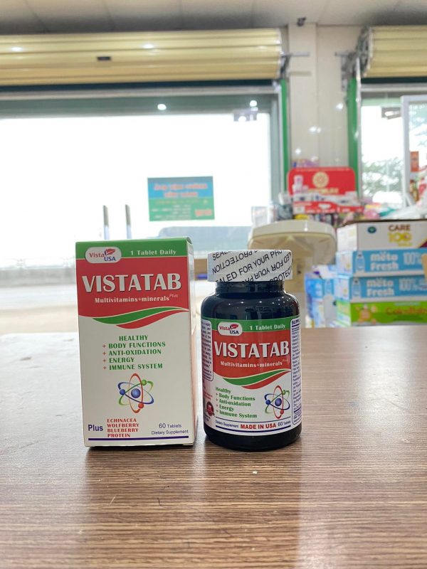 VITAMIN TỔNG HỢP VISTATAB VISTA USA LỌ 60 VIÊN - BỔ SUNG VI CHẤT CHO CƠ THỂ - Lọ 60 viên - Hình ảnh 2