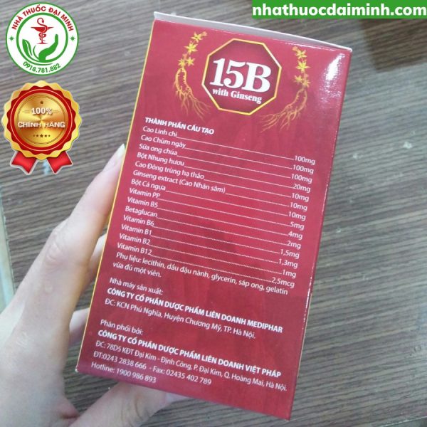 Viên Bổ Tổng Hợp 15B With Ginseng - Giúp Ăn Ngon, Tăng Sức Đề Kháng, Tăng Cường Sức Khỏe - Hình ảnh 3