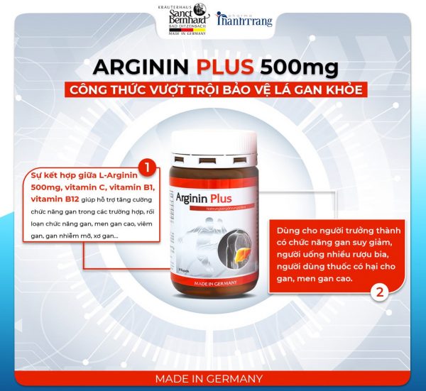 Arginin Plus Kapseln - Hỗ Trợ Tăng Cường Chức Năng gan, Bảo Vệ Gan, Hạ Men Gan - Hình ảnh 3