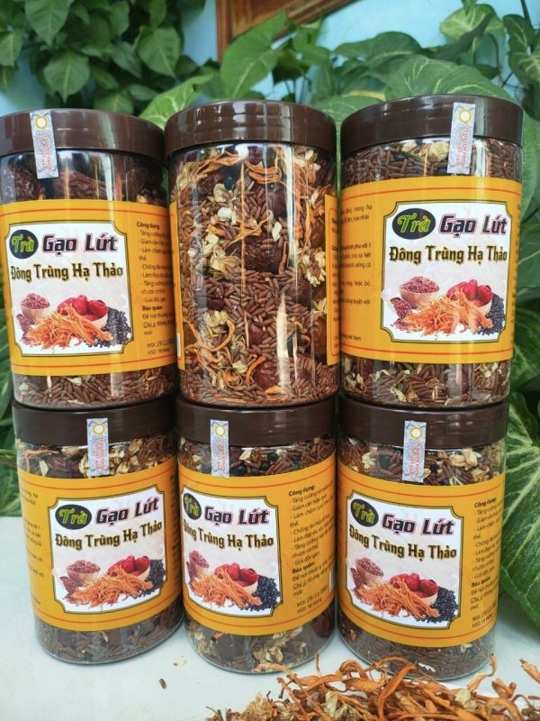 Trà Gạo Lứt Đông Trùng Hạ Thảo Hộp 500g - - Hình ảnh 3