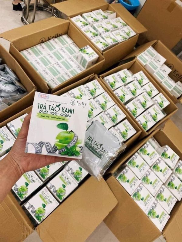 Trà Táo Xanh Giảm Cân Kelly Detox Hộp 12 Gói – Thảo Mộc ADELA, Thải Mỡ, Định Hình Eo - - Hình ảnh 3