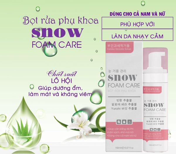 Bọt Rửa Phụ Khoa Snow Foam Care Lọ 150ml - Hình ảnh 3