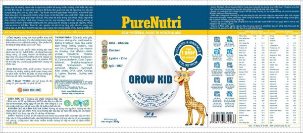 SỮA PURENUTRI GROW KID - SẢN PHẨM DINH DƯỠNG ĐẶC BIỆT DÀNH CHO TRẺ TỪ 1 TUỔI TRỞ LÊN - Hình ảnh 3