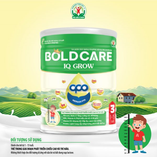 Sữa Dinh Dưỡng Bold Care IQ Grow 900g - Hỗ Trợ Phát Triển Chiều Cao Và Trí Não Cho Trẻ - Hình ảnh 3