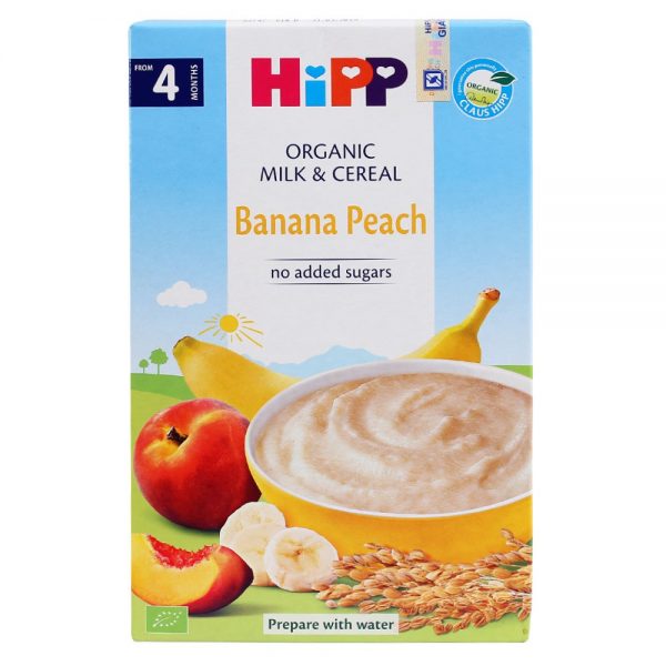 BỘT ĂN DẶM HIPP  ORGANIC CHUỐI  ĐÀO BANANA PEACH