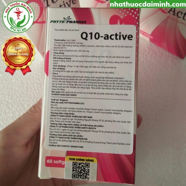 Viên Uống Q10-Active - Bổ Sung Coenzyme Q10, Chống Oxy Hóa, Tốt Cho Tim Mạch - Hình ảnh 3