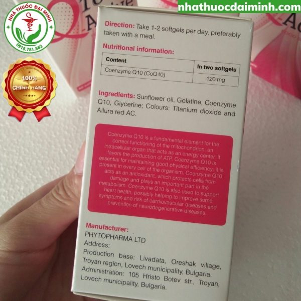 Viên Uống Q10-Active - Bổ Sung Coenzyme Q10, Chống Oxy Hóa, Tốt Cho Tim Mạch - Hình ảnh 4