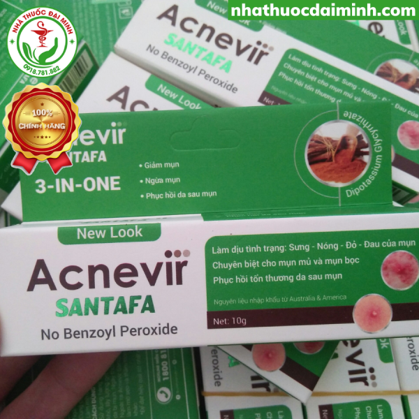 Kem Mụn Acnevir Xanh Santafa Tuýp 10g - Hình ảnh 4