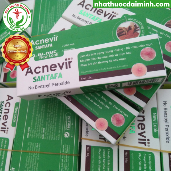 Kem Mụn Acnevir Xanh Santafa Tuýp 10g - Hình ảnh 3