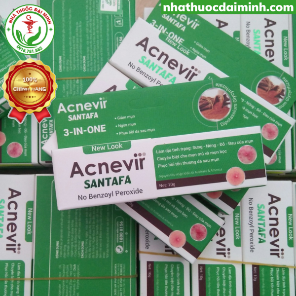 Kem Mụn Acnevir Xanh Santafa Tuýp 10g - Hình ảnh 2