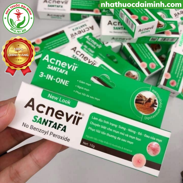 Kem Mụn Acnevir Xanh Santafa Tuýp 10g