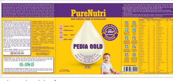 SỮA PURENUTRI PEDIA GOLD - 900g - Hình ảnh 2