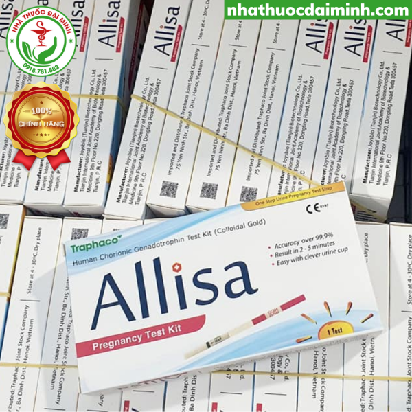 Que Thử Thai Allisa Pregnancy Test Kit Traphaco - Hình ảnh 4