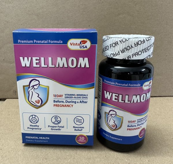 VIÊN UỐNG BỔ BẦU VISTA WELLMOM - Lọ 30 viên nang - Hình ảnh 2