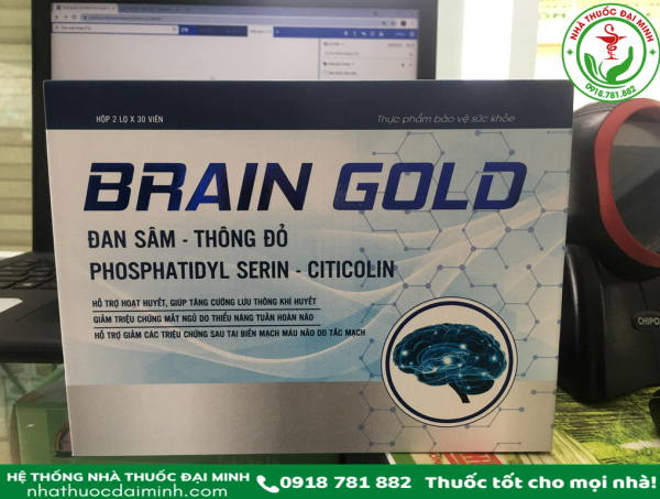 VIÊN UỐNG BỔ NÃO BRAIN GOLD ĐAN SÂM, THÔNG ĐỎ - Hình ảnh 3