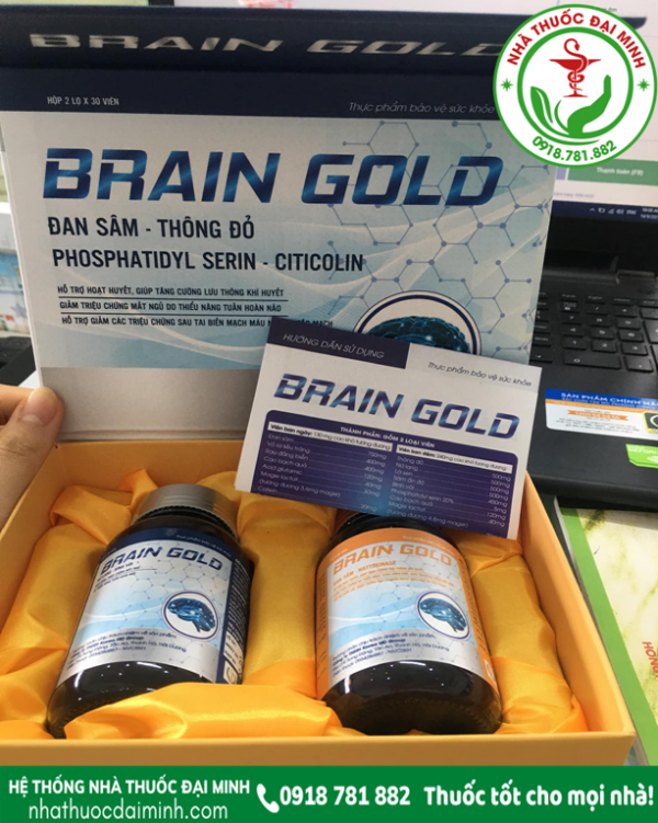 VIÊN UỐNG BỔ NÃO BRAIN GOLD ĐAN SÂM, THÔNG ĐỎ - Hình ảnh 4