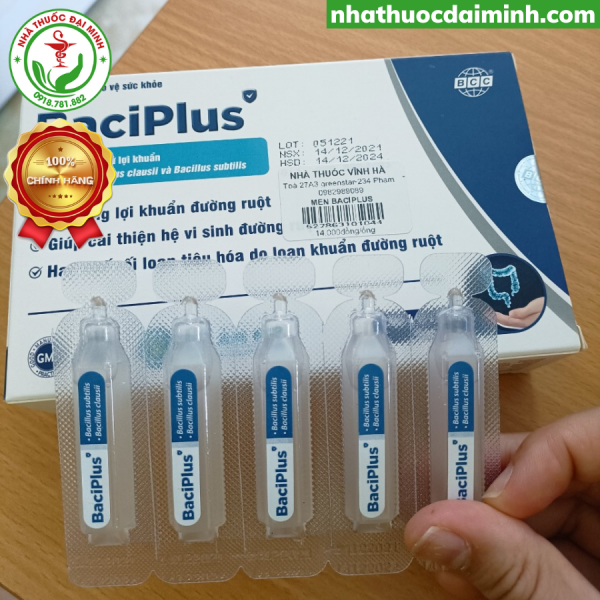 BACIPLUS HỘP 20 ỐNG - MEN VI SINH CẢI THIỆN HỆ TIÊU HÓA - Hình ảnh 2