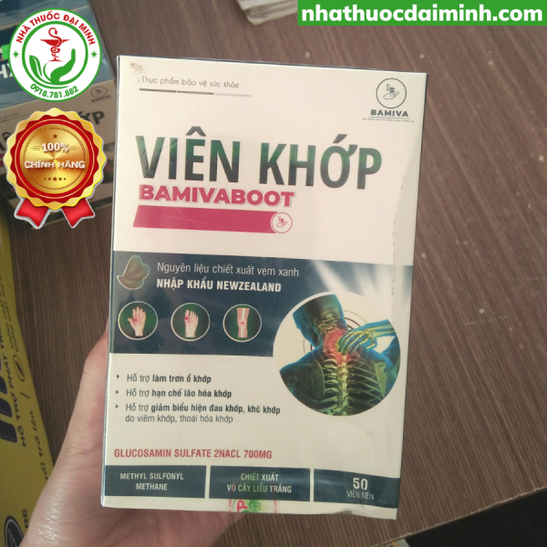 Viên Khớp BamivaFoot Hộp 50 Viên - Hỗ Trợ Làm Trơn Ổ Khớp, Hạn Chế Lão Hóa Khớp