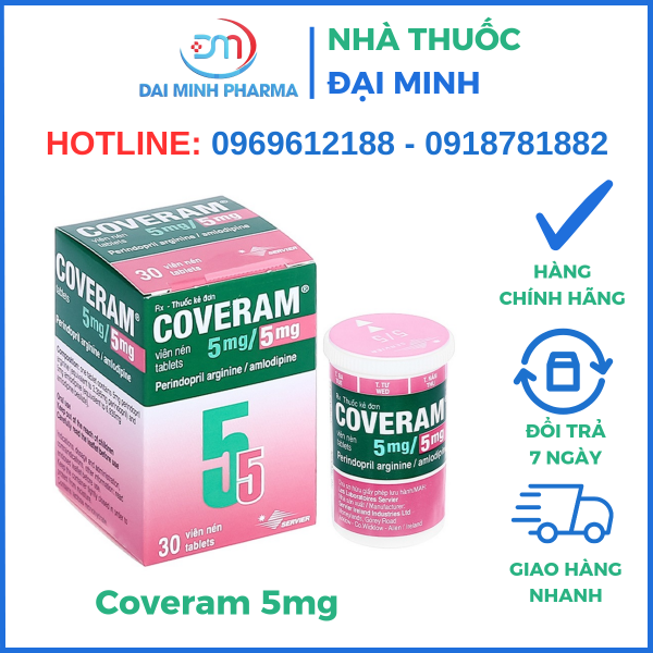 Thuốc Điều Trị Huyết Áp Coveram 5mg