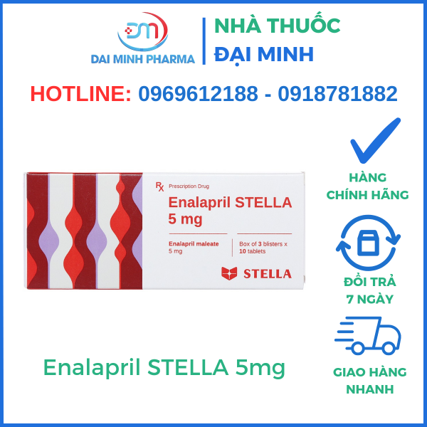 Thuốc Điều Trị Huyết Áp Enalapril STELLA 5mg - Hình ảnh 2