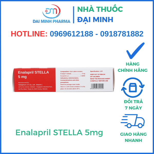 Thuốc Điều Trị Huyết Áp Enalapril STELLA 5mg - Hình ảnh 4