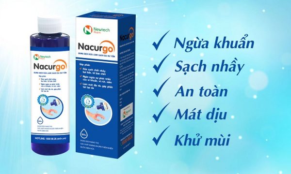 Dung dịch rửa, làm sạch da hư tổn Nacurgo (125ml) - Hình ảnh 2