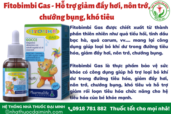 Fitobimbi Gas Lọ 30ml – Hỗ Trợ Giảm Đầy Hơi, Nôn Trớ, Khó Tiêu - Lọ 30ml - Hình ảnh 3