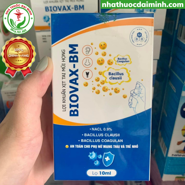 Lợi Khuẩn Xịt Tai Mũi Họng Biovax - BM Lọ 10ml