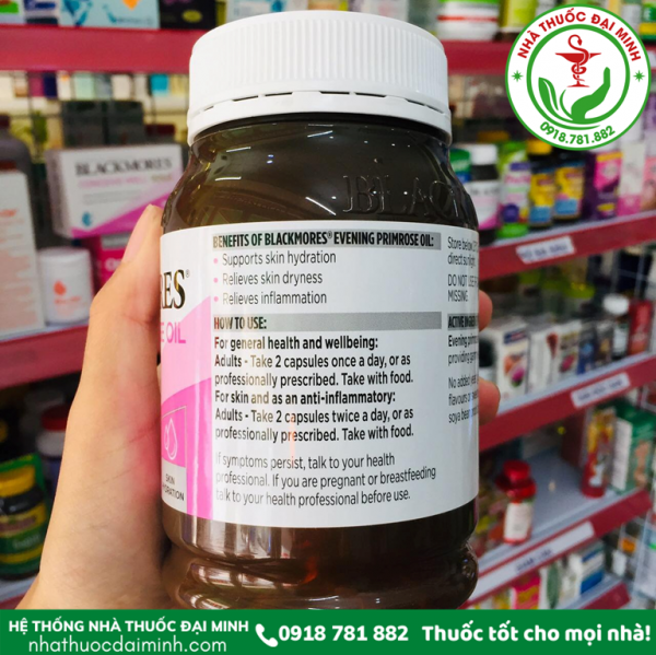 Thực phẩm chức năng Tinh dầu hoa anh thảo Blackmores Evening Primrose Oil  của Úc - Hình ảnh 4