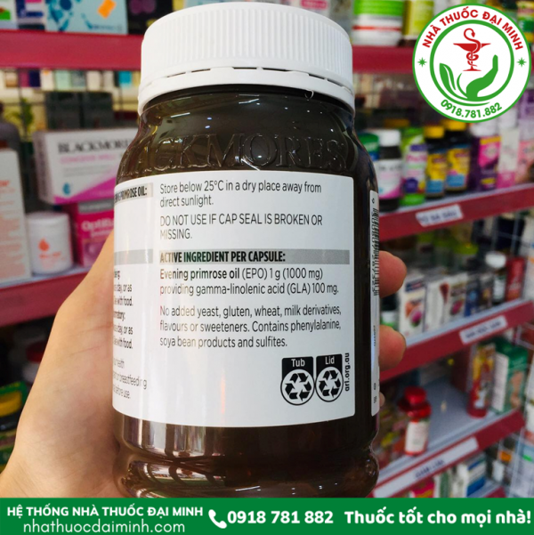 Thực phẩm chức năng Tinh dầu hoa anh thảo Blackmores Evening Primrose Oil  của Úc - Hình ảnh 3