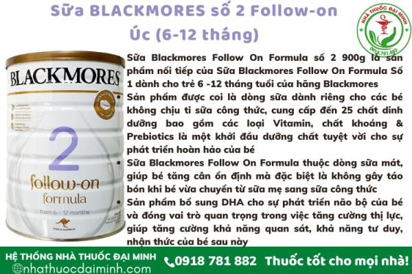 Sữa Blackmores số 2 Follow-On 900g - Hình ảnh 2