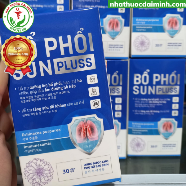 Bổ Phổi Sun Pluss Lọ 30 Viên - Dưỡng Âm Bổ Phổi, Giảm Ho, Ấm Đường Hô Hấp - - Hình ảnh 2